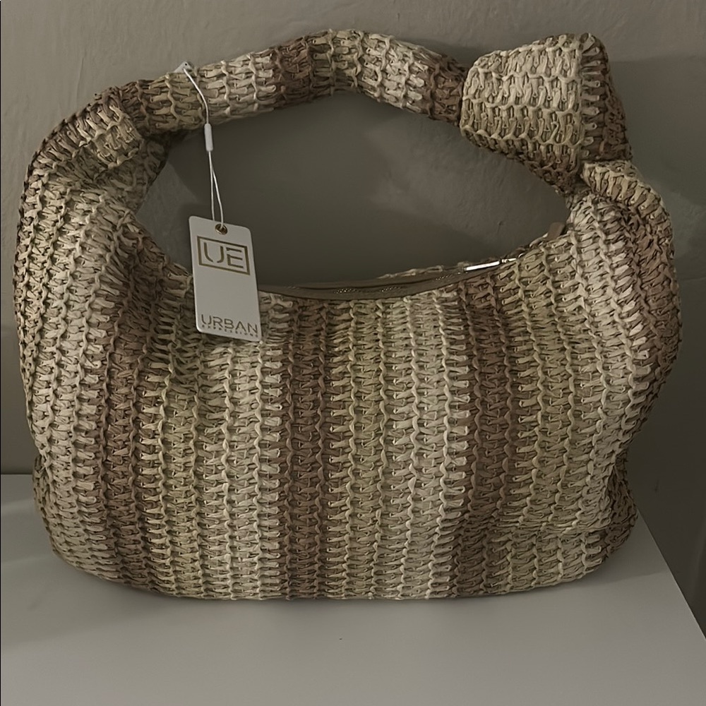 NWT Urban Expressions Tan and Cream Hobo Bag